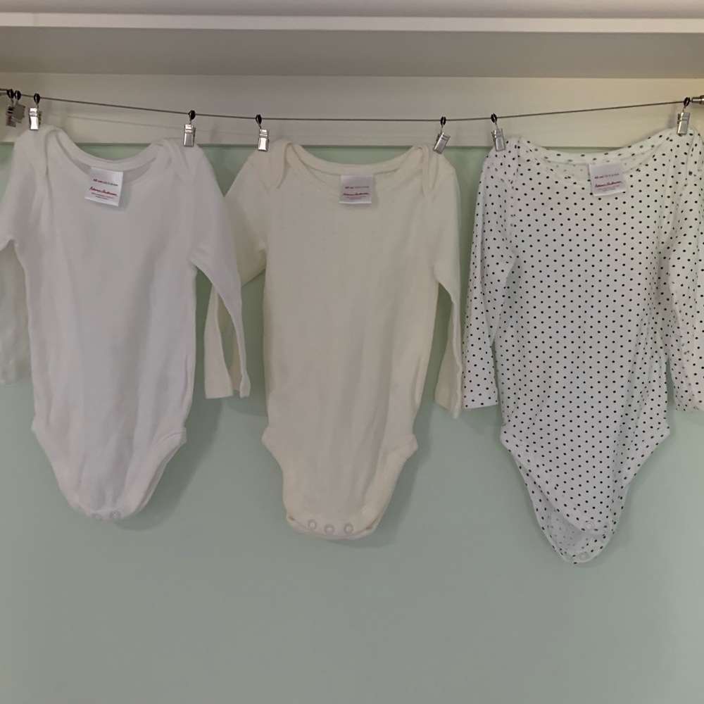 Hanna Anderson long sleeve onesies size 3-6m